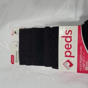 Peds Aroma Control black Trouser Socks, 6 Pairs‎ new